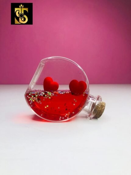 Heart Shape Motion Liquid Bottle